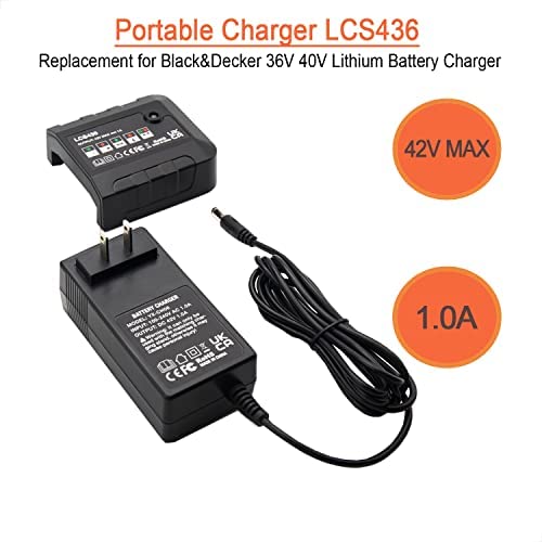 LCS36 LCS40 Fast Charger With Dual USB For Black & Decker 36V 40V